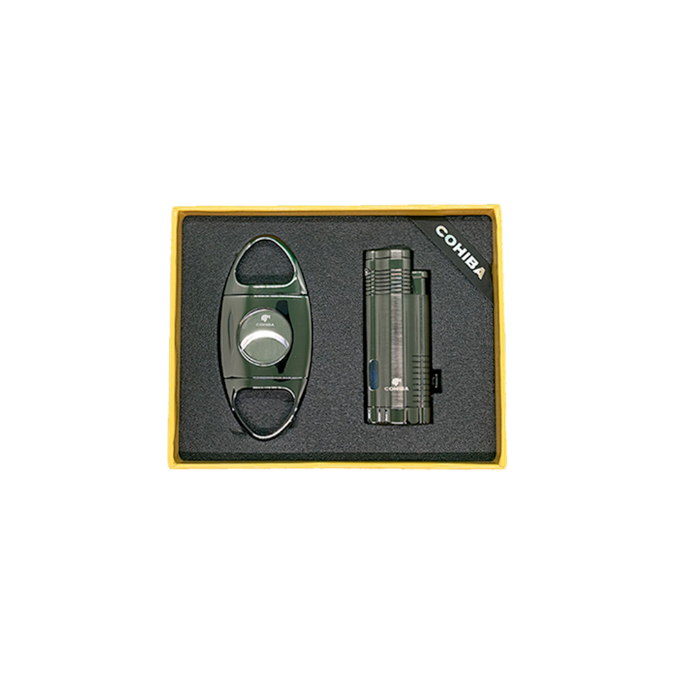 CHAR. KIT - CORTADOR+MACARICO - COHIBA T15B SILVER