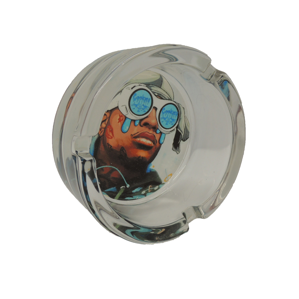 CINZEIRO - VIDRO REDONDO - DRAKE OCULOS (8.5X8.5X3.5CM)
