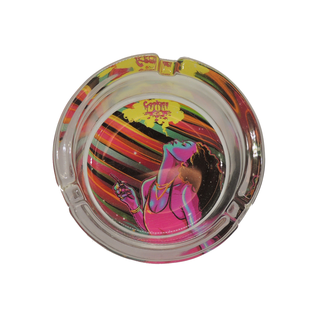 CINZEIRO - VIDRO - MULHER ROSA FUMANDO